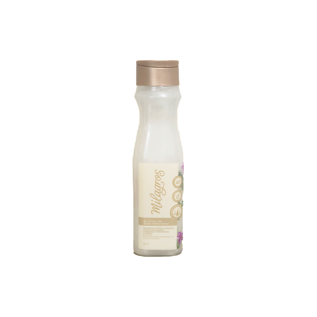 Shampoo de Arroz y Acido Hialurónico | Deep Hydration & Repair Milagros