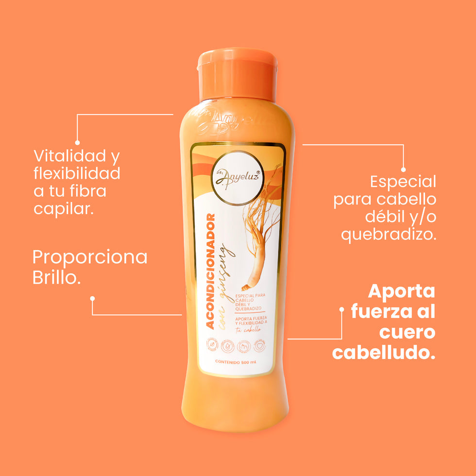 Acondicionador Ginseng |Strength & Vitality for Fragile Hair Anyeluz Cosmetics