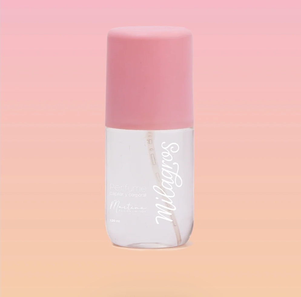 Duo Edición Limitada Martina |Perfume capilar + Termoprotector Desenredante Milagros