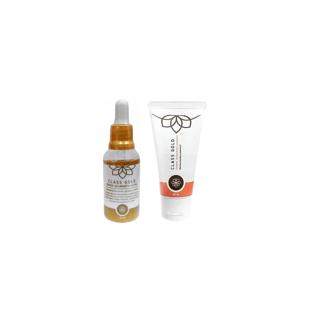 Kit Dermoaclarante y Tonico Facial Class Gold