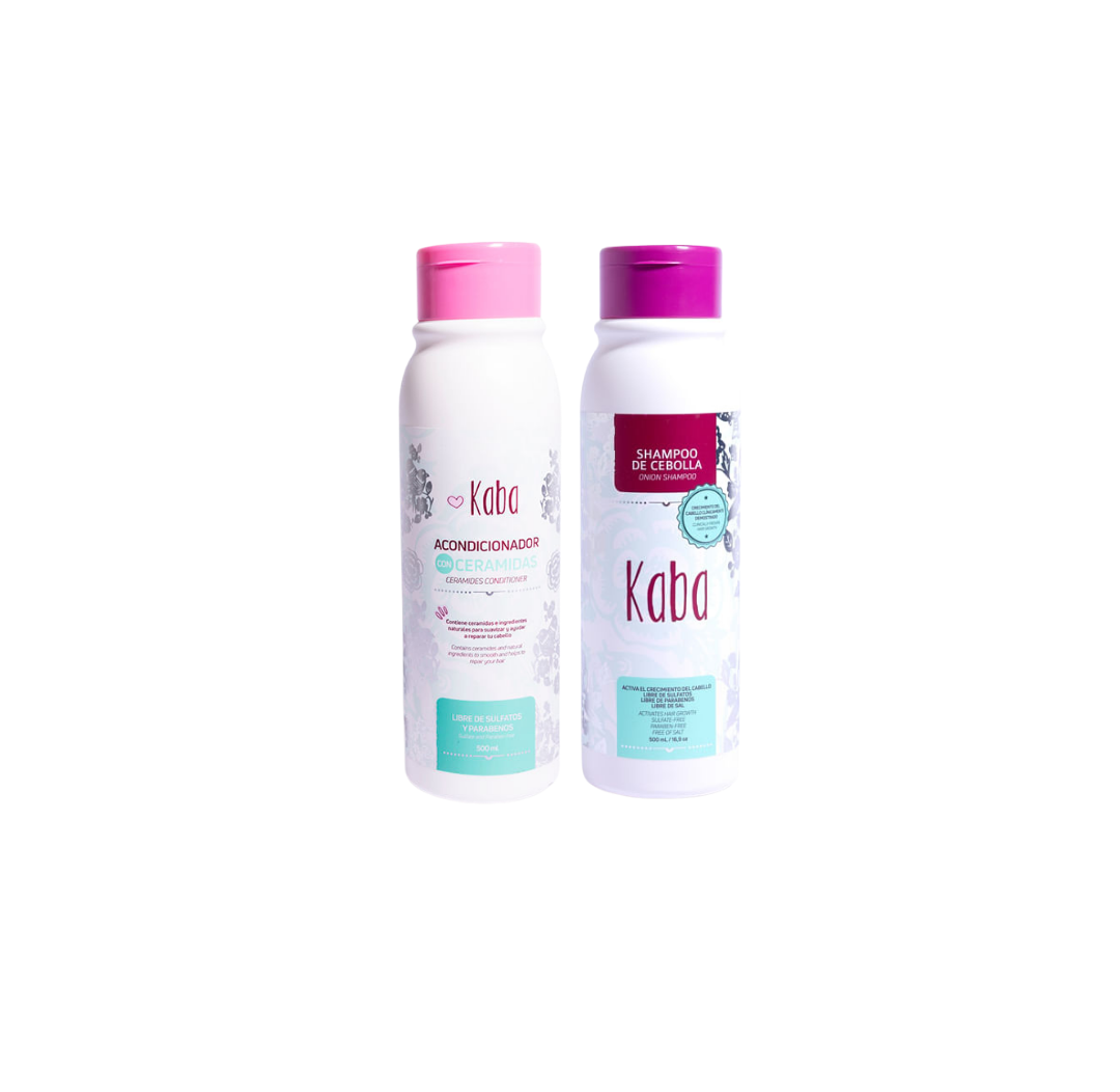 Kit Shampoo Cebolla + acondicionador | Essential Hair Care Kaba