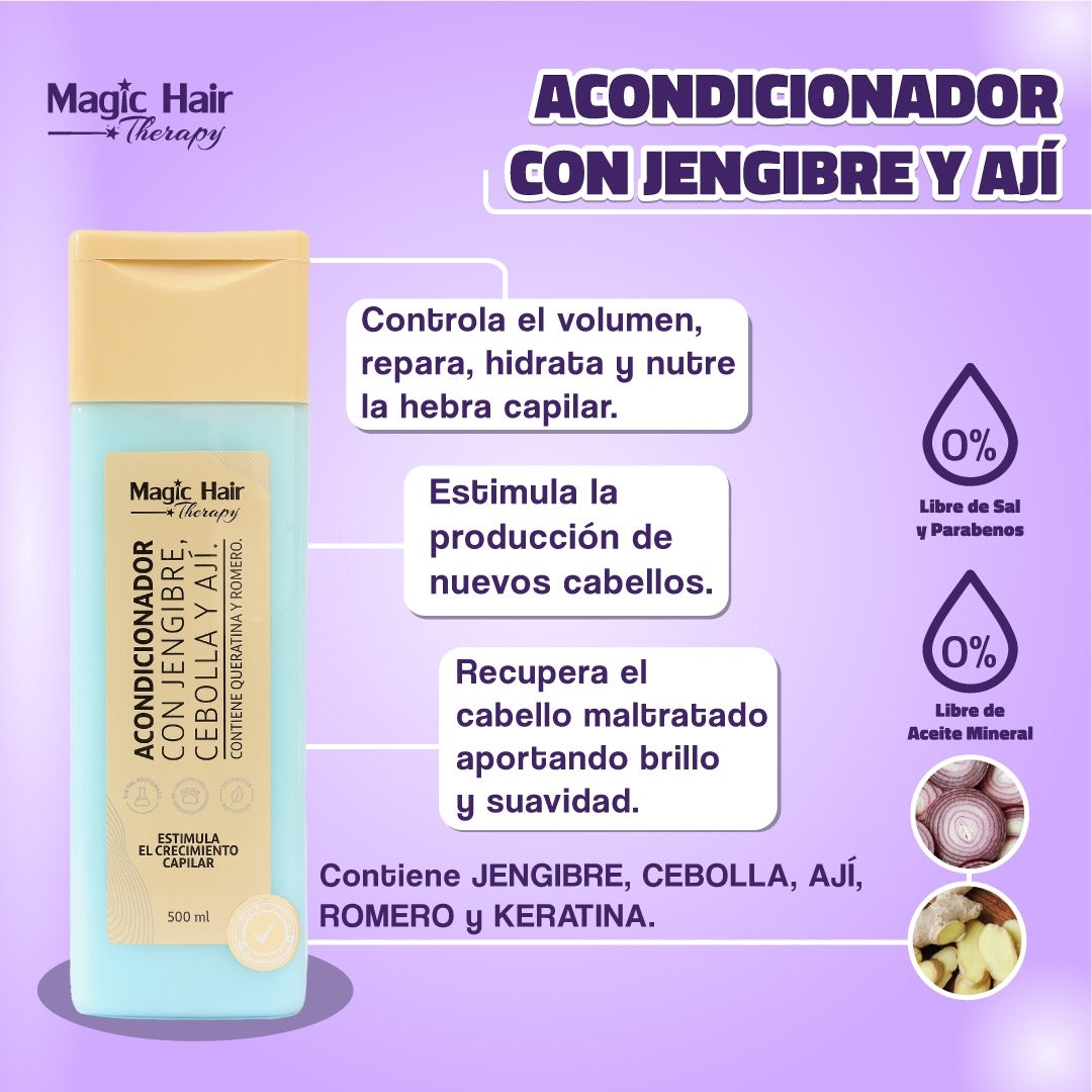 Acondicionador Jengibre, Cebolla, Aji