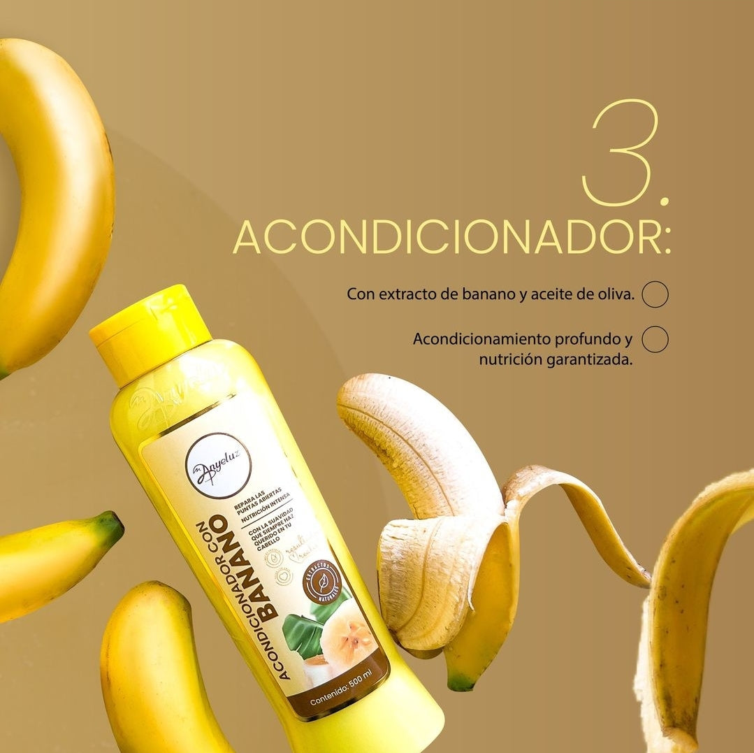 Acondicionador Banano |Banana &amp; Olive Oil Conditioner Anyeluz