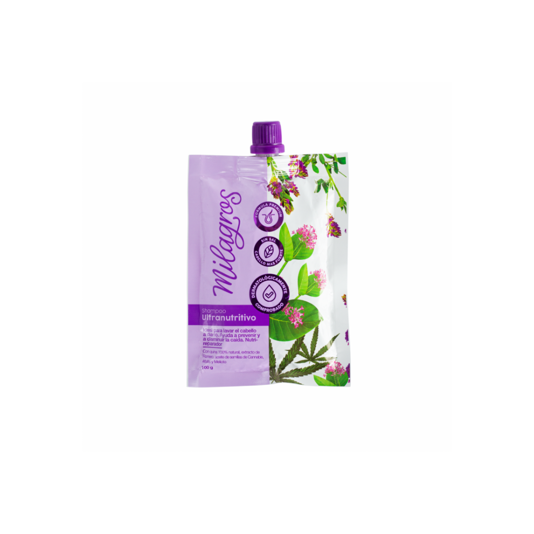 Doy pack Viajero Shampoo Ultra Nutritivo Milagros