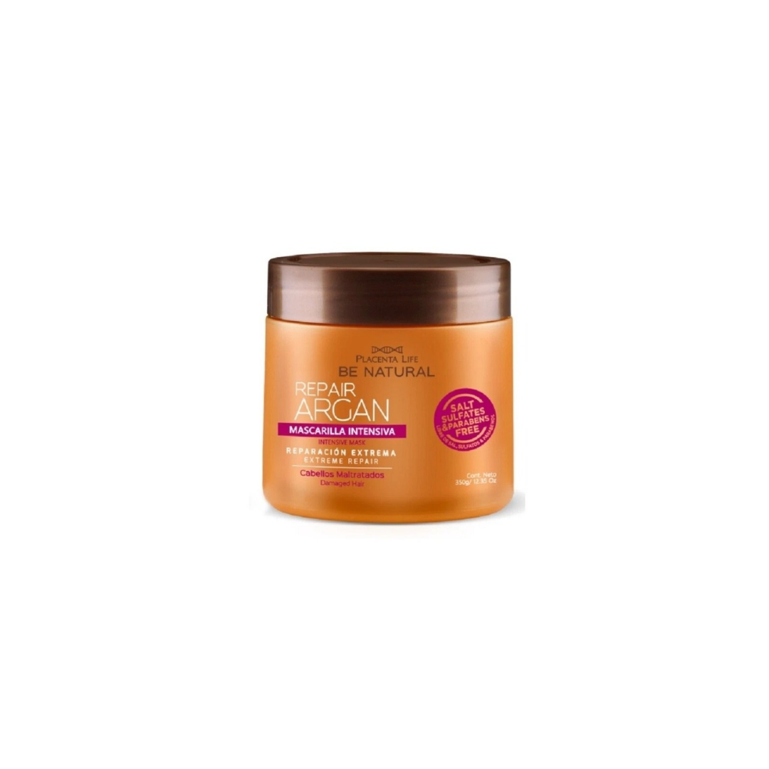 Mascarilla Capilar Be Natural Argán | Reparación Intensiva &amp; Brillo Instantáneo