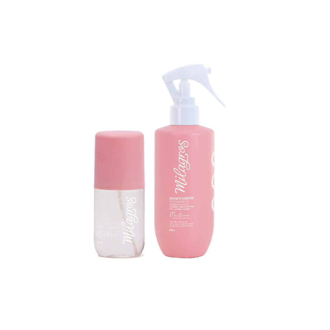 Duo Martina |Perfume capilar + Termoprotector Desenredante Milagros